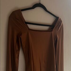 Babaton Chocolate Brown Bodysuit